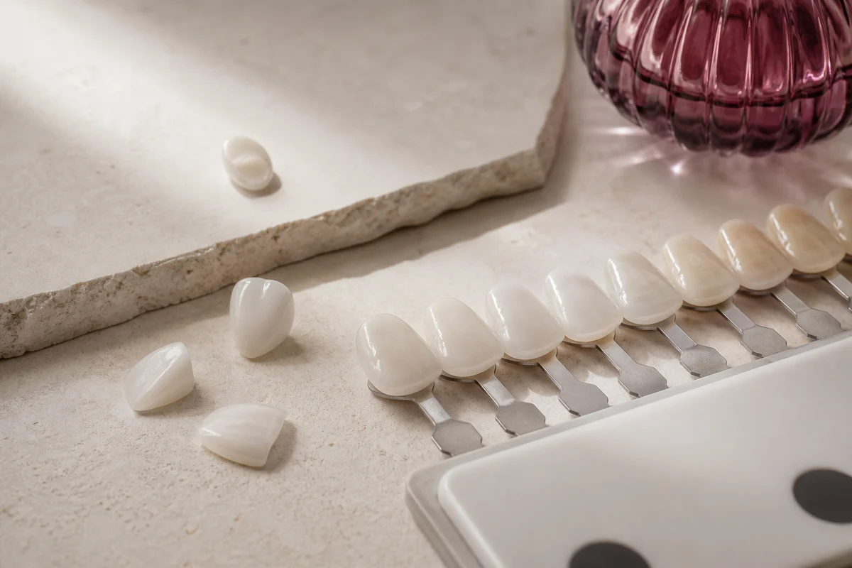 Modern cosmetic dental treatment in progress